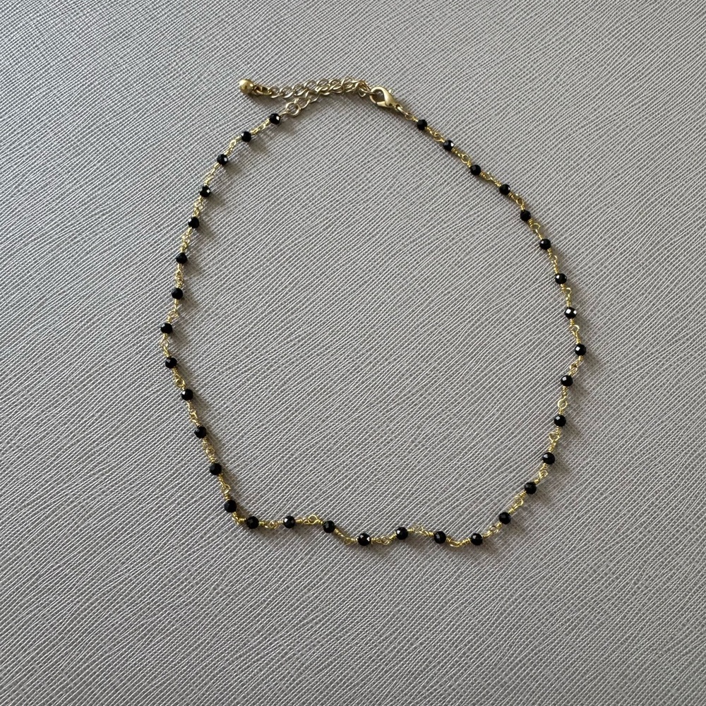 Black and Gold Minimalist Necklace